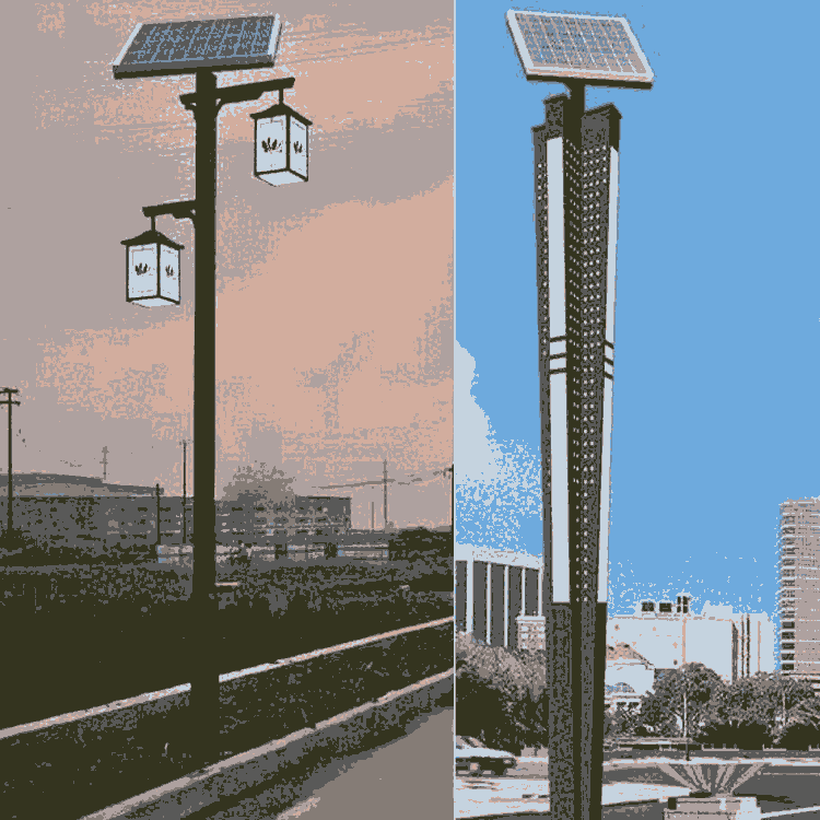 4米庭院用太陽能路燈，鋰電池LED光源